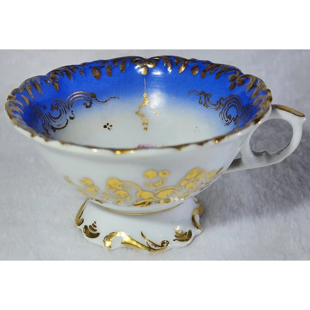 Royal Blue Teacup And Saucer